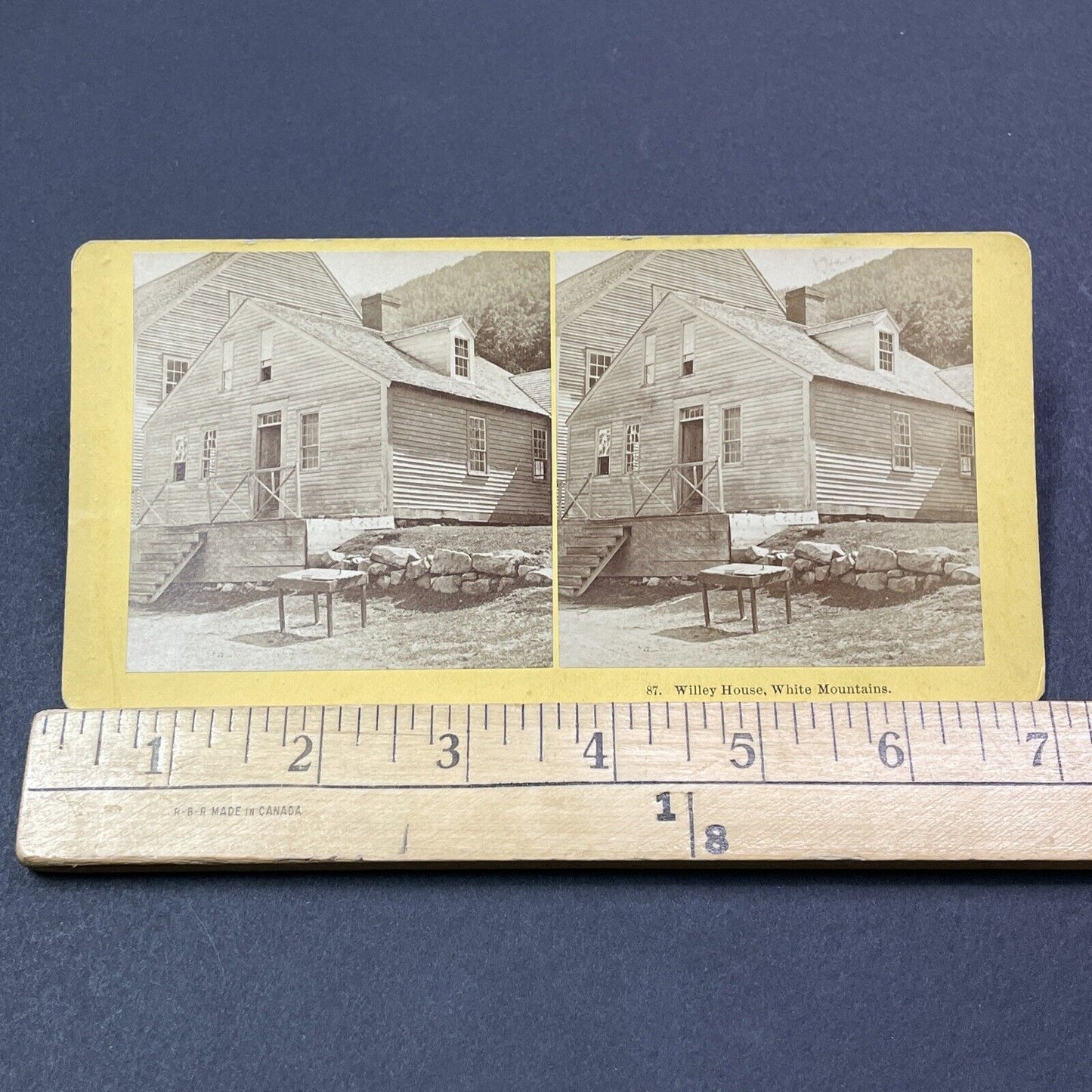 Antique 1870s The Willey House Crawford Notch NH Stereoview Photo Card V1988