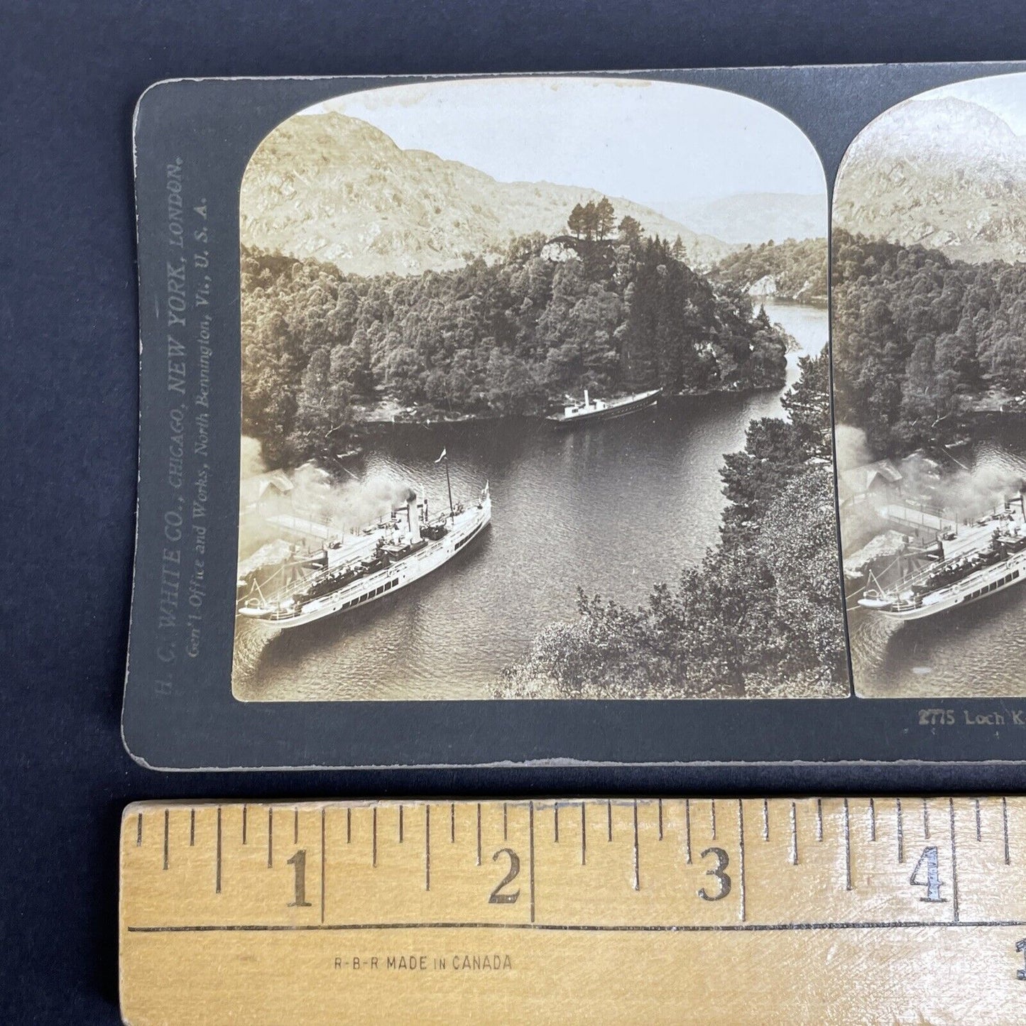 Antique 1902 Loch Katrine & Roderick Dhu Scotland Stereoview Photo Card P921