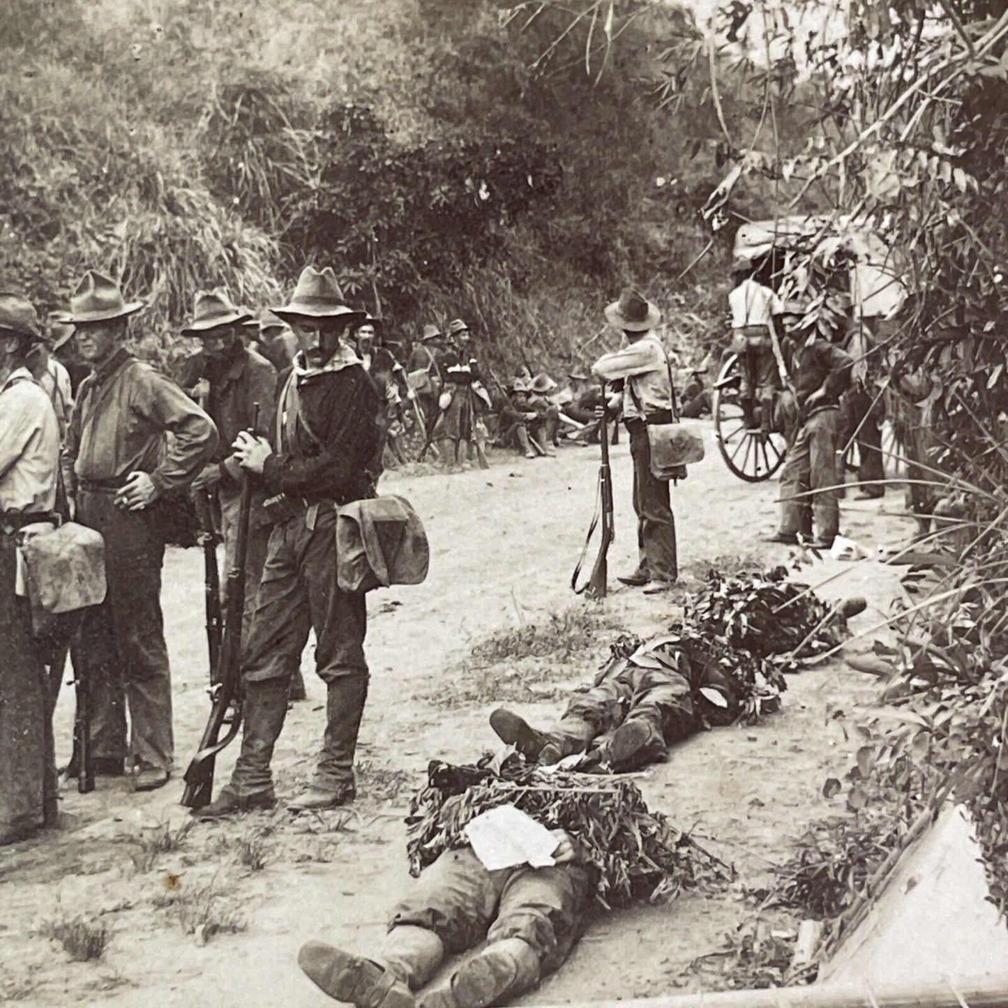 US Soldiers Killed In The Philippines Stereoview James M. Davis c1900 X3758