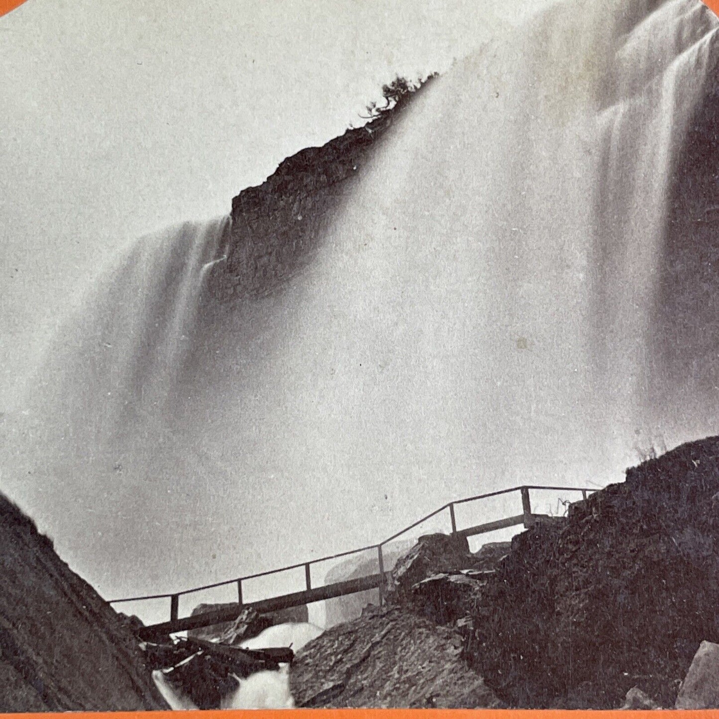 Whirlwind Bridge Niagara Falls NY Stereoview George Barker Antique c1870s Y2467