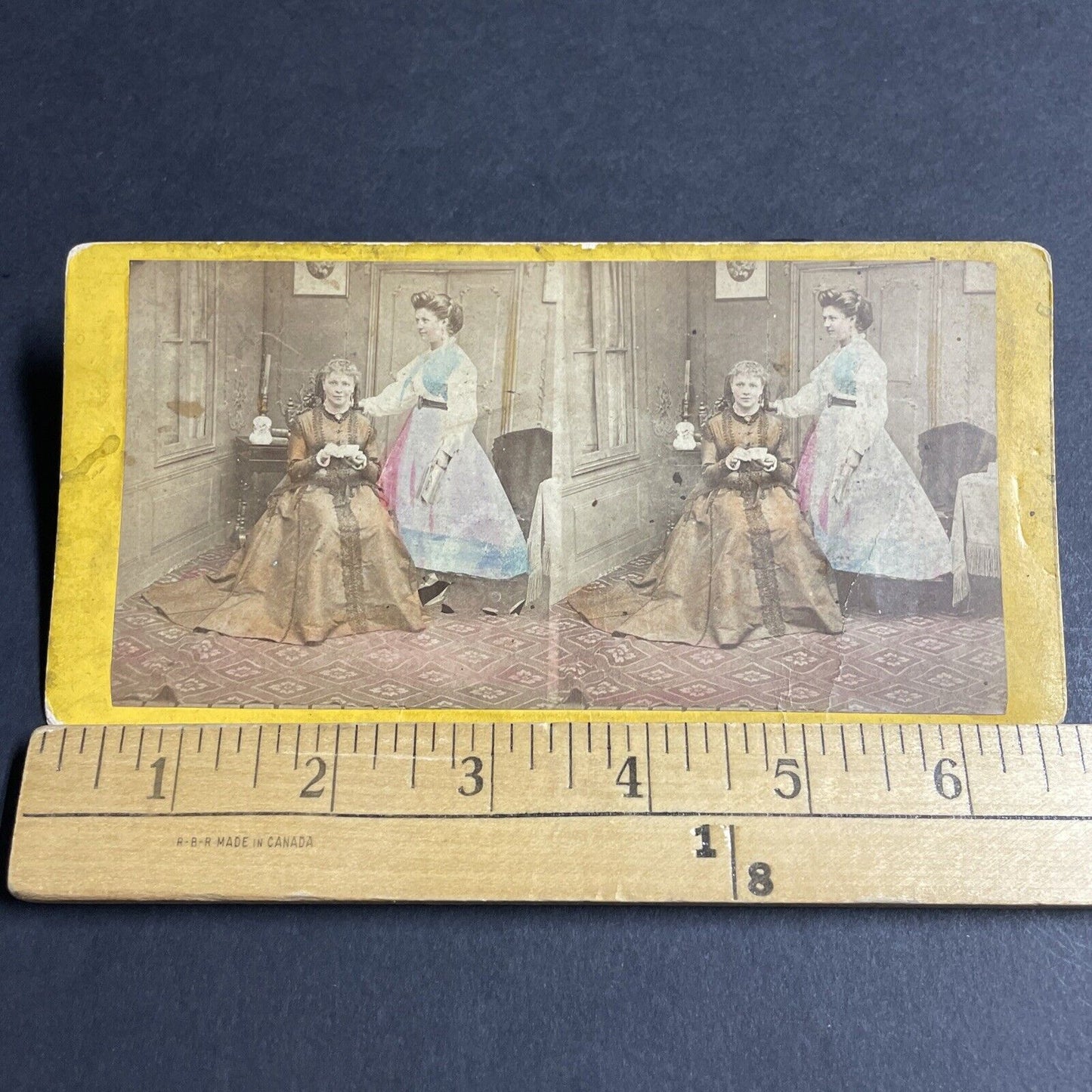 Antique 1860s Louisa Stammers Camberwell London UK Stereoview Photo Card P4621