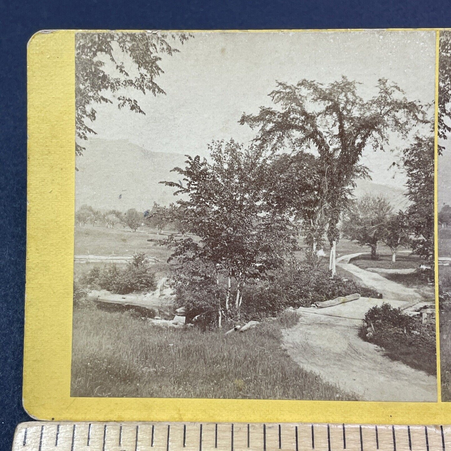 Antique 1870s Roadway In North Conway NH Stereoview Photo Card V2020