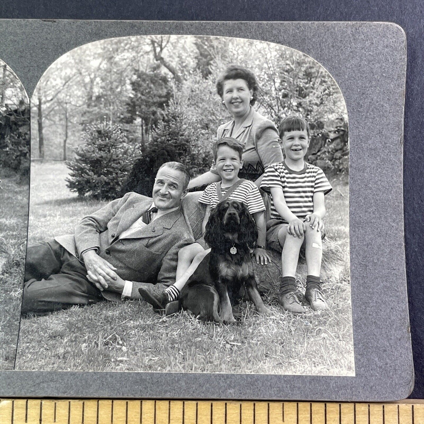 John Spencer And Family Stereoview Norwalk Connecticut Antique c1935 X1563