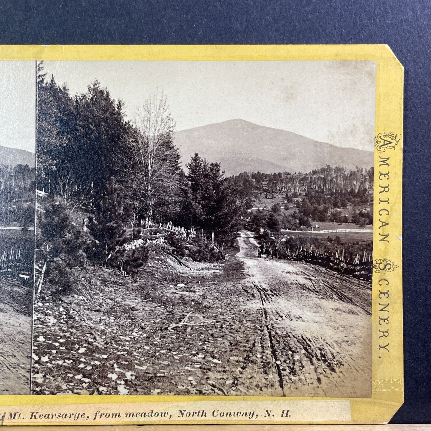 Road To Mount Kearsarge NH Stereoview NW Pease Photo Card Antique c1872 X988