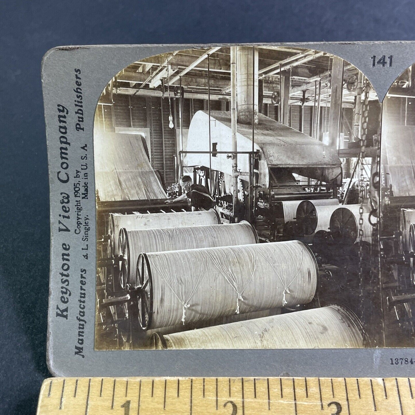 Antique 1905 Dallas Cotton Mill Texas USA Stereoview Photo Card P2184