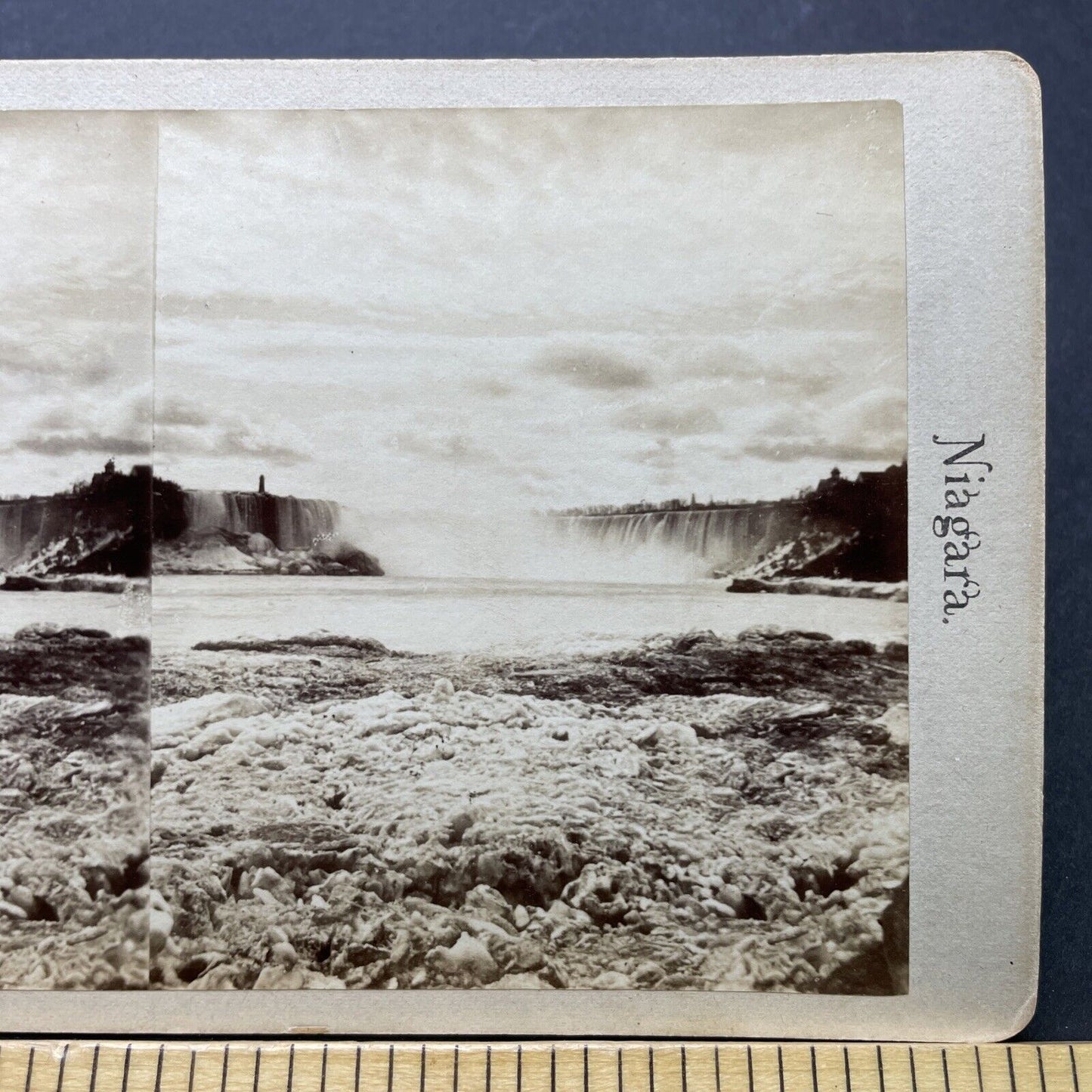 Antique 1860s Niagara Falls First Photos Stereoview Photo Card P2532