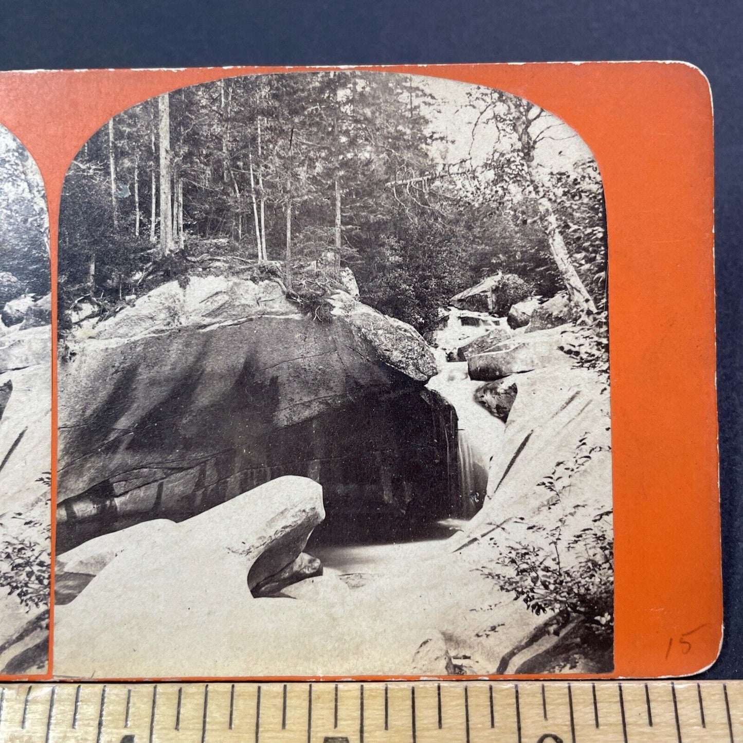 Antique 1860s Mirror Pool Basin North Conway NH Stereoview Photo Card V1783