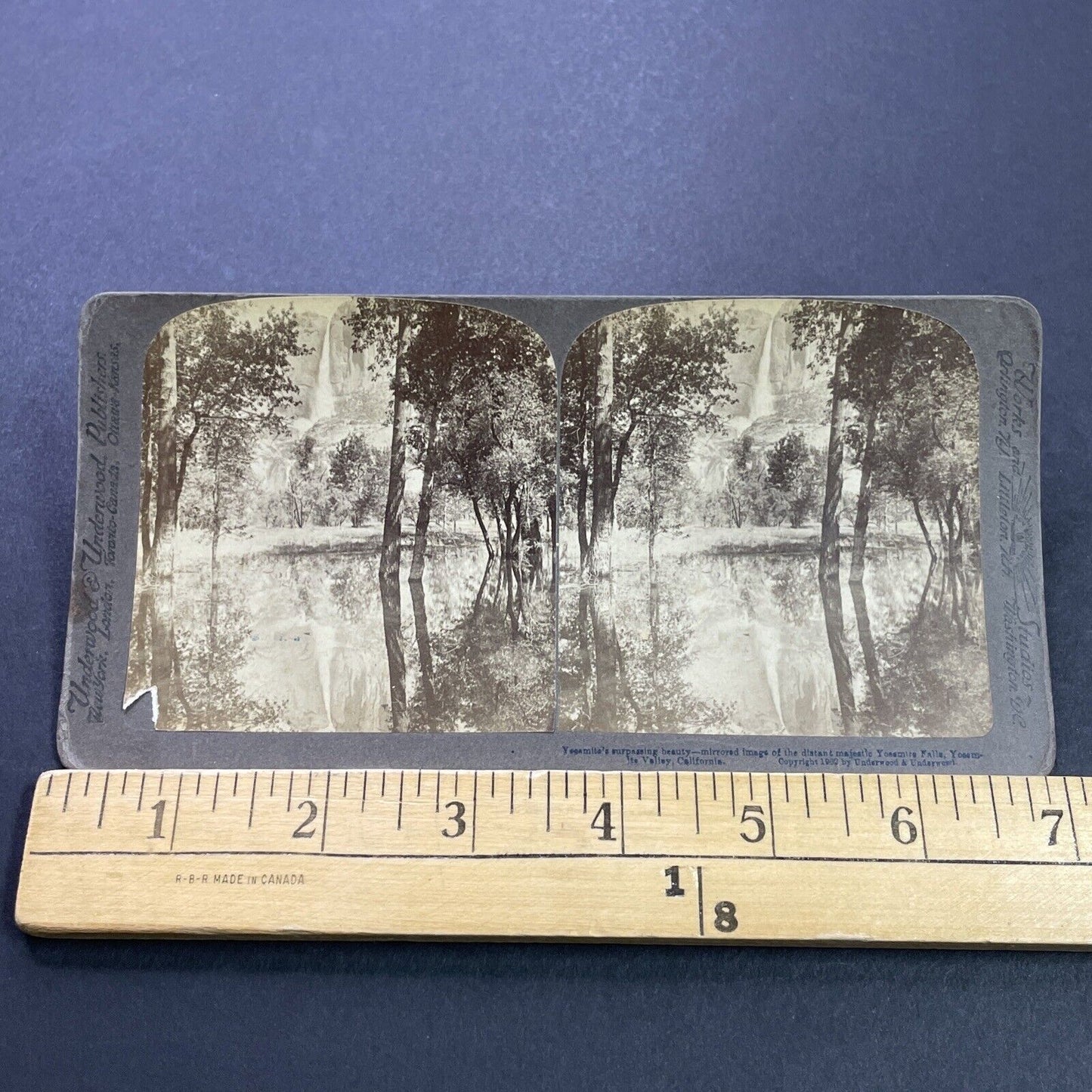 Antique 1902 Yosemite Falls California Stereoview Photo Card P3583