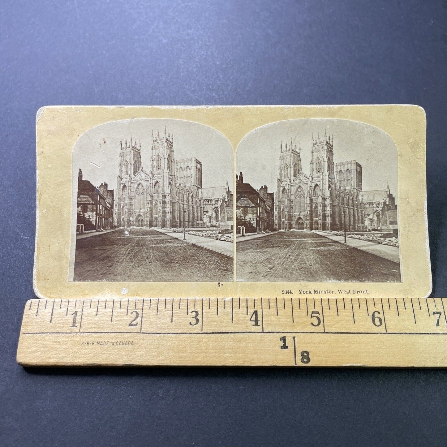 Antique 1870s York Minster Cathedral Church England Stereoview Photo Card P4018