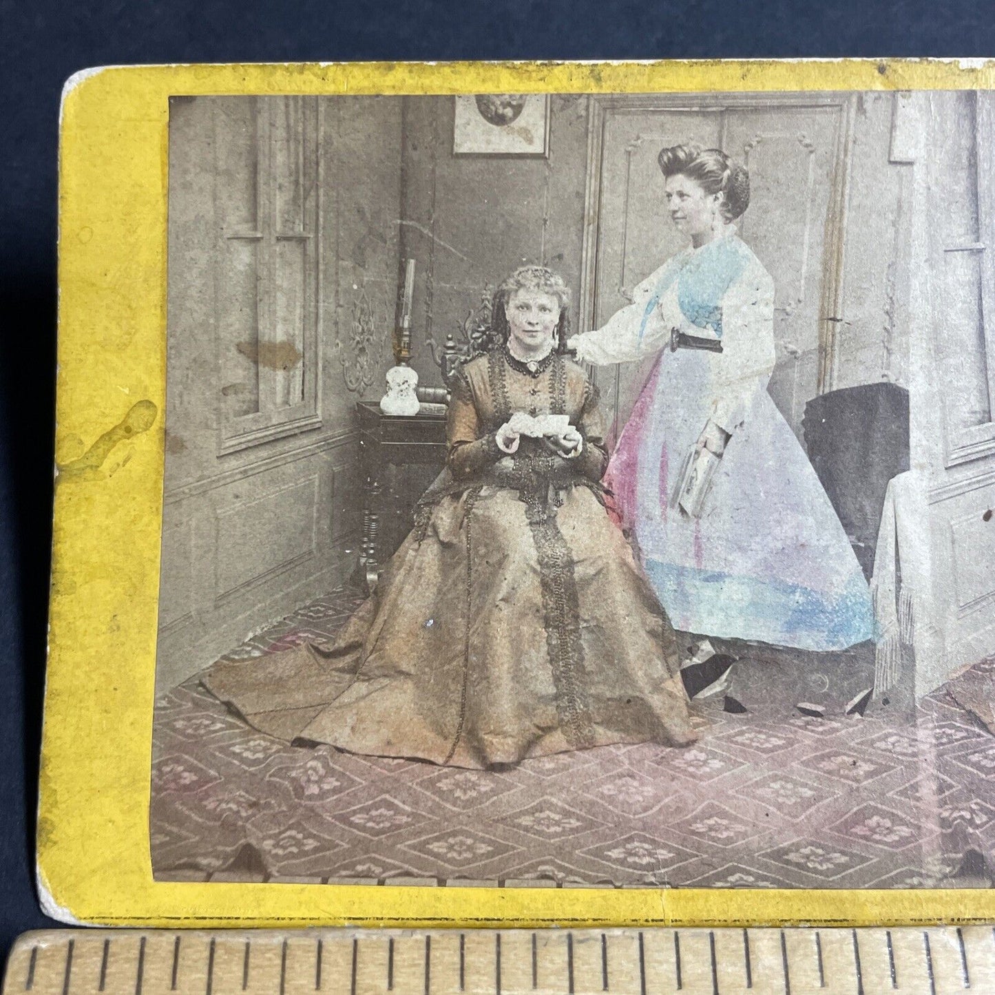 Antique 1860s Louisa Stammers Camberwell London UK Stereoview Photo Card P4621