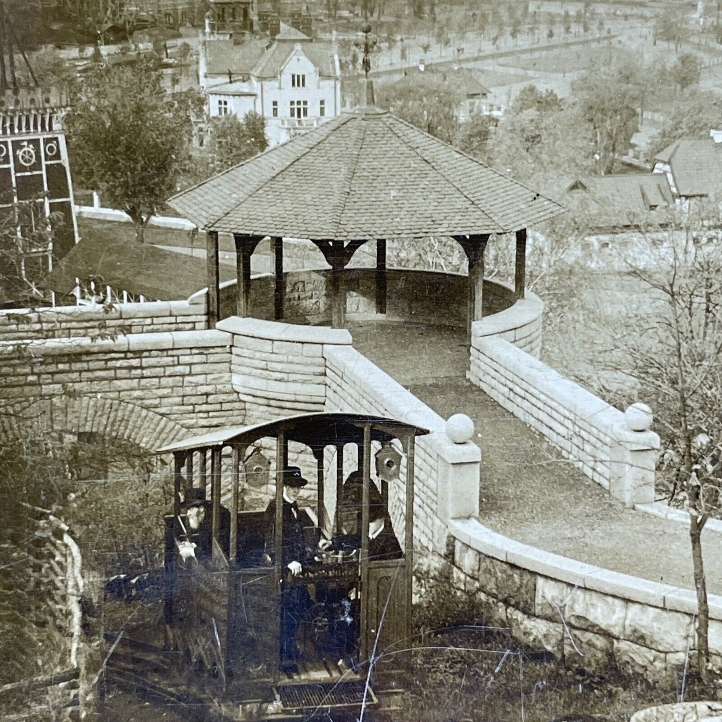 Antique 1901 Skansen Museum Stockholm Sweden Stereoview Photo Card P2043