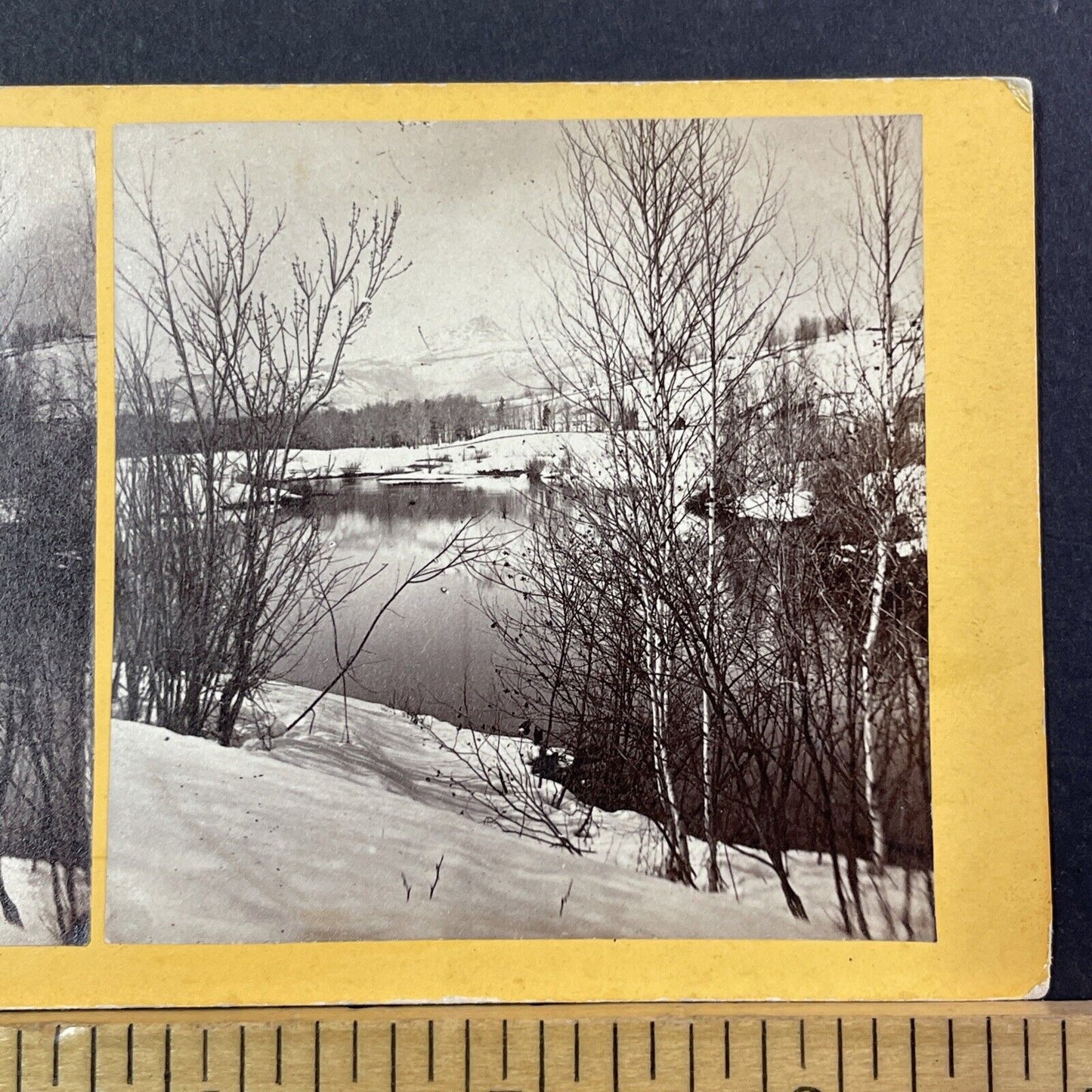 Chocorua River West Ossipee Stereoview NH Photo AB Hoag Antique c1872 X894