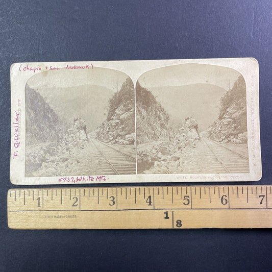 White Mountains Railroad New Hampshire Stereoview F.G. Weller c1880 Y511