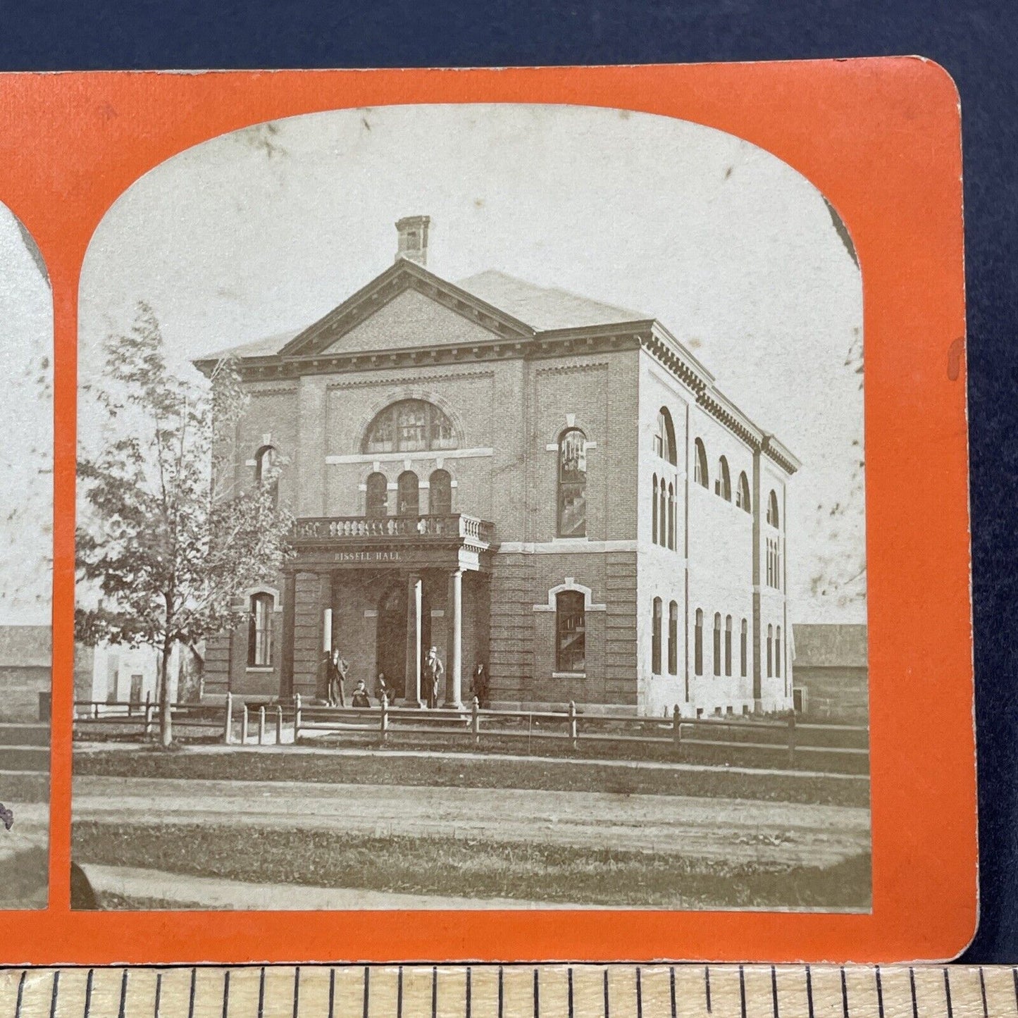 Antique 1873 Thayer School Of Engineering Dartmouth Stereoview Photo Card V2058