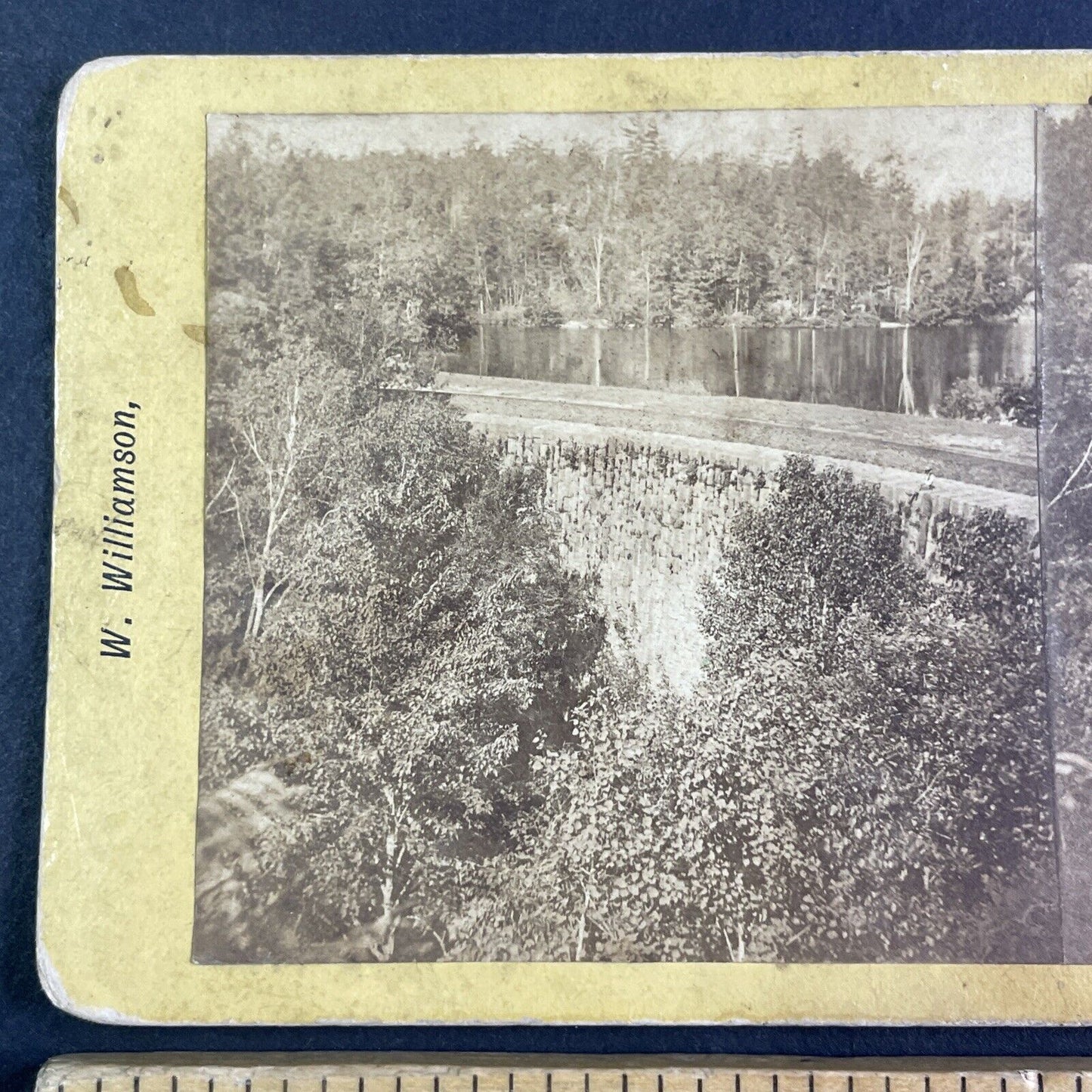 Jones Falls Ontario Rideau Canal Lockstation Lock Stereoview Antique c1870 X4180