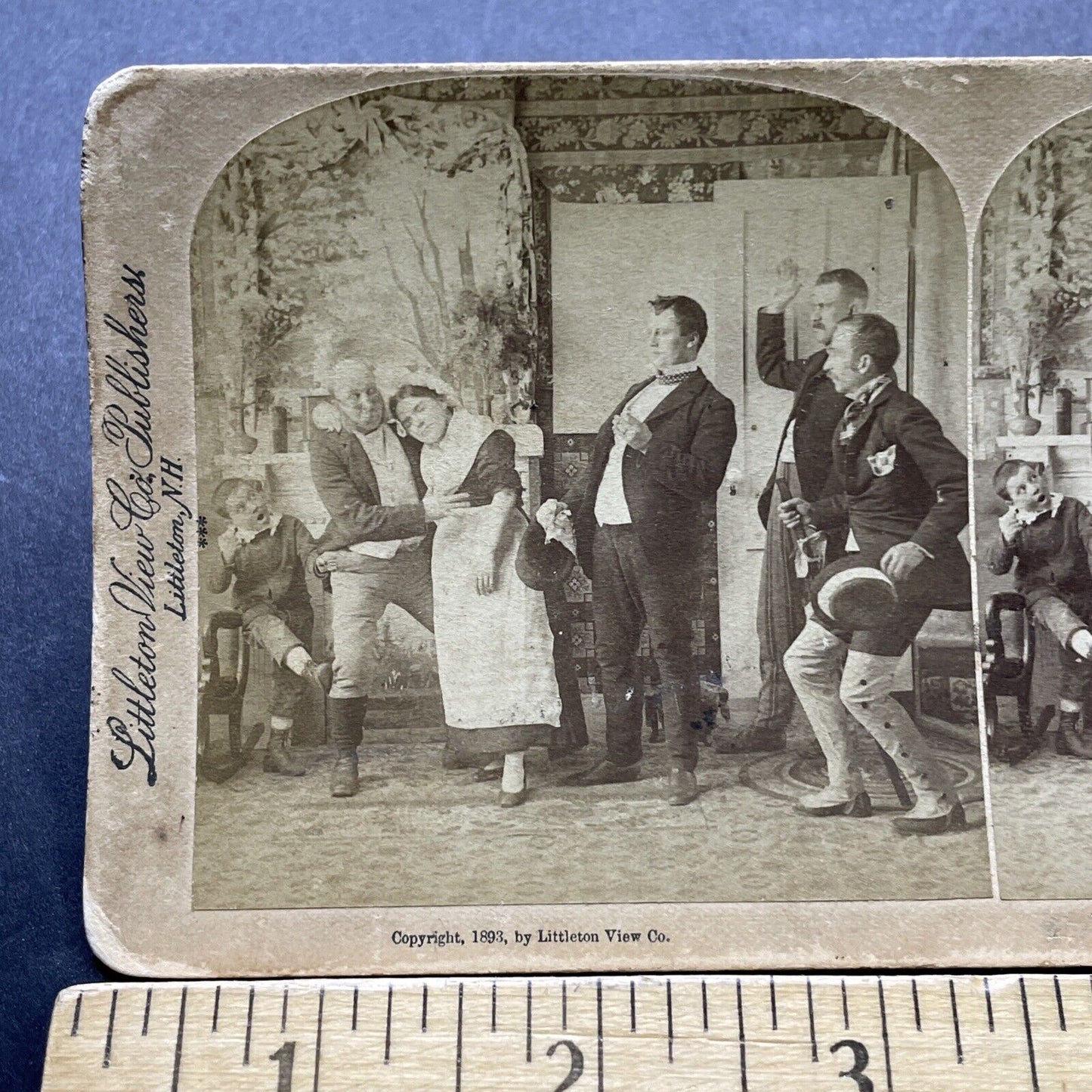 Antique 1893 Lottie Venne As Mrs Bardell In Pickwick Stereoview Photo Card P2418