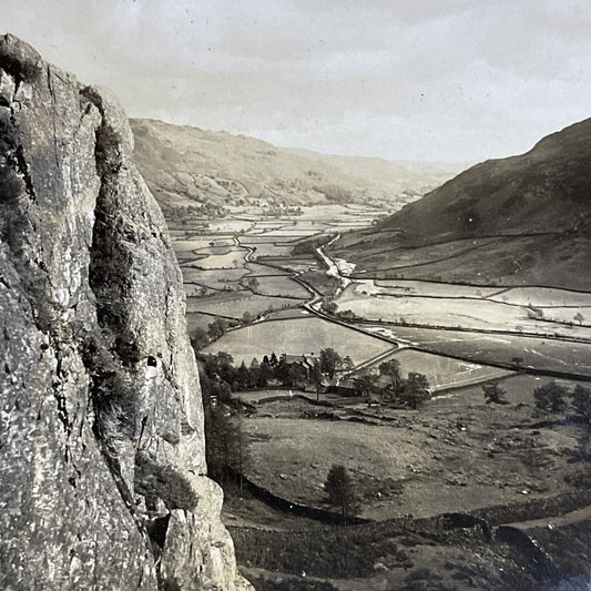 Antique 1904 Great Langdale Valley England Stereoview Photo Card P4552