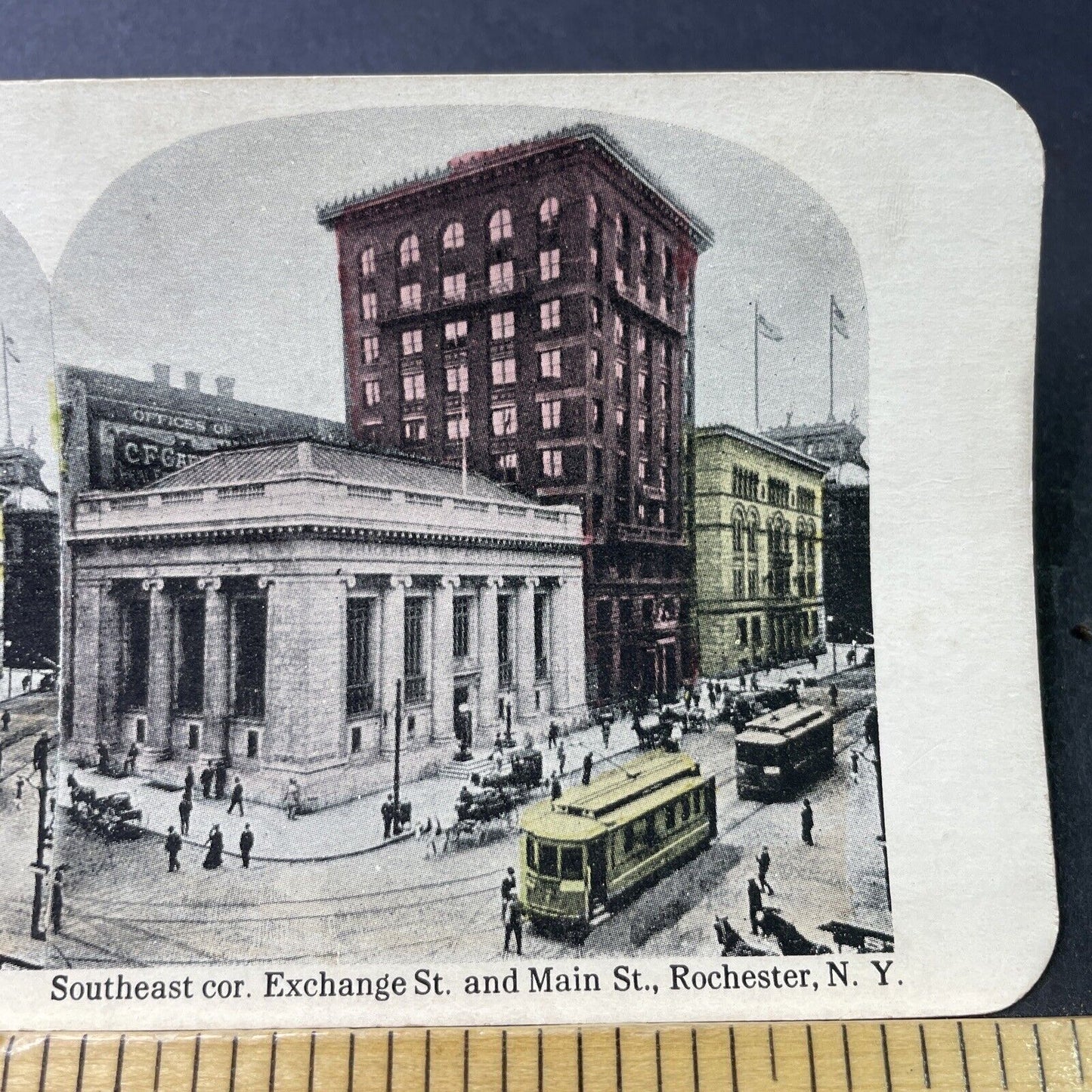 Antique 1890s Main Street Rochester New York Stereoview Photo Card P3067