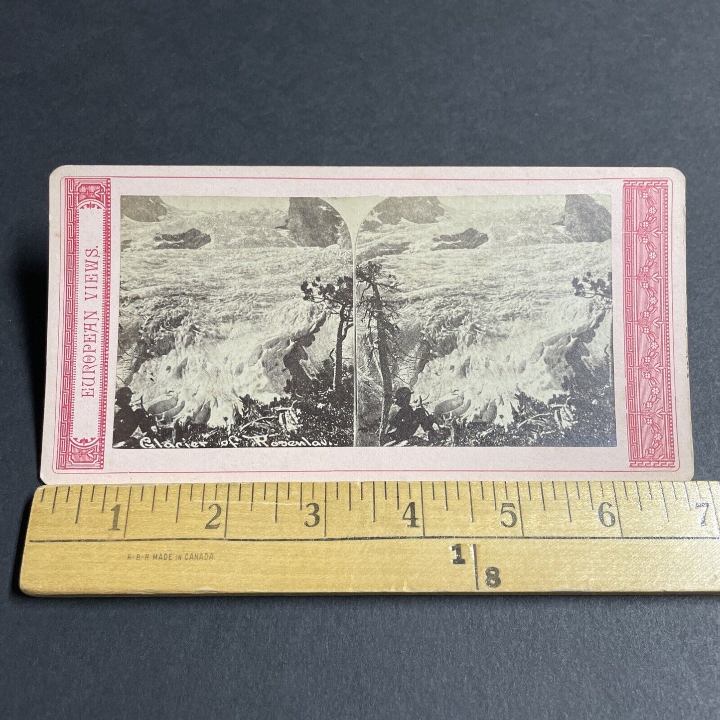 Antique 1870s Rosenlaui Glacier Switzerland Stereoview Photo Card P4169