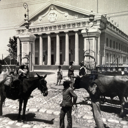 Antique 1918 National Theater In Guatamala City Stereoview Photo Card P1561