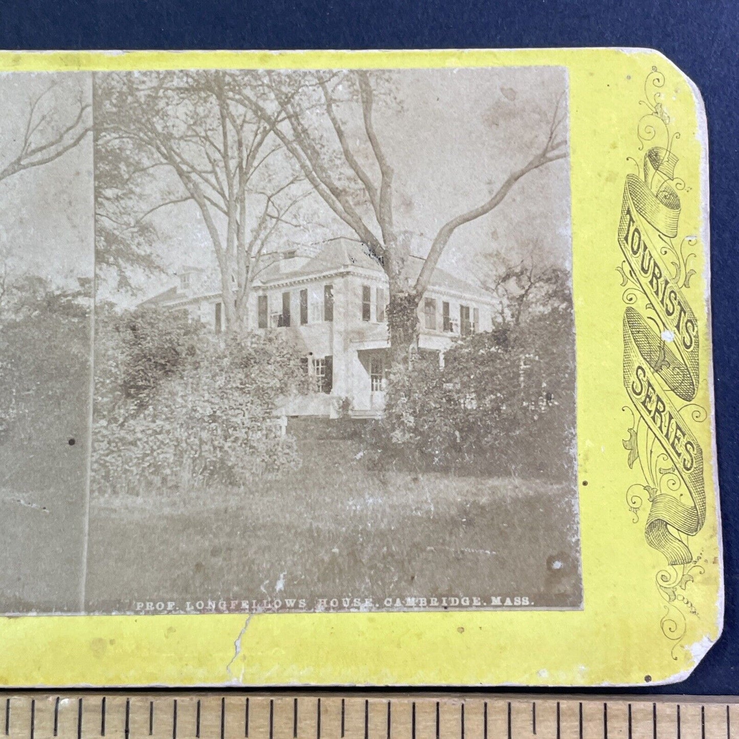 Henry Wadsworth Longfellow House Stereoview Cambridge MA Antique c1875 X1814