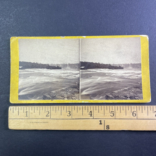 Top Of The Niagara River Above Falls Stereoview E&HT Anthony Antique c1868 X3655