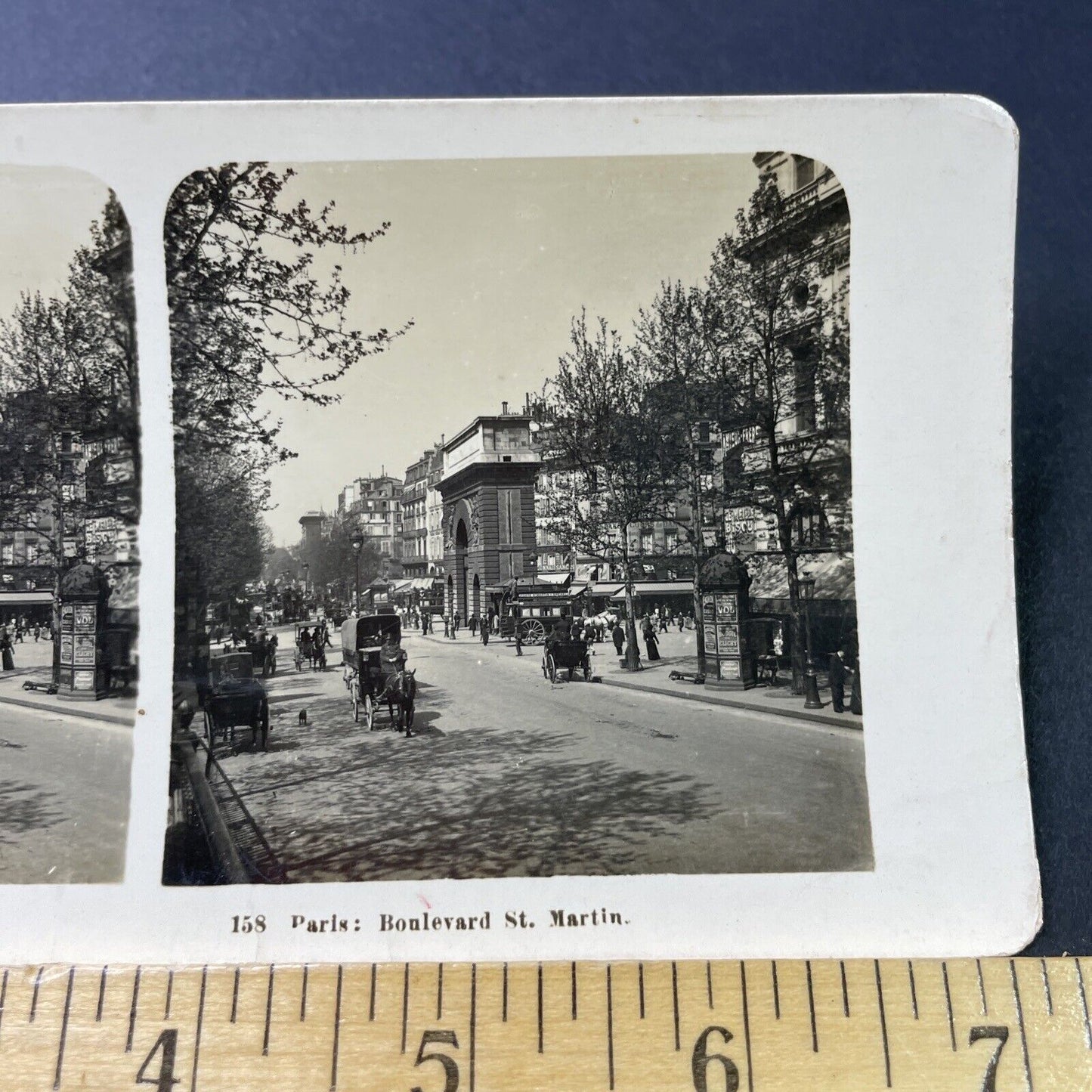 Antique 1890s St. Martin Street Paris France Stereoview Photo Card P3046