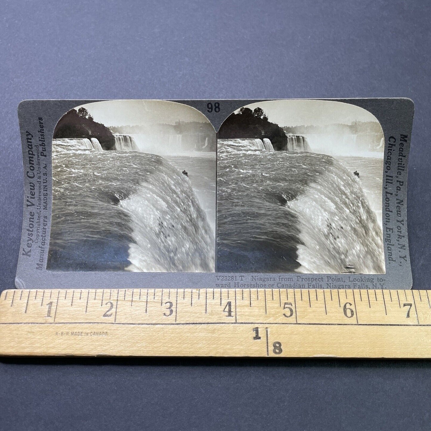 Antique 1910s Maid Of The Mist Niagara Falls NY Stereoview Photo Card P2769