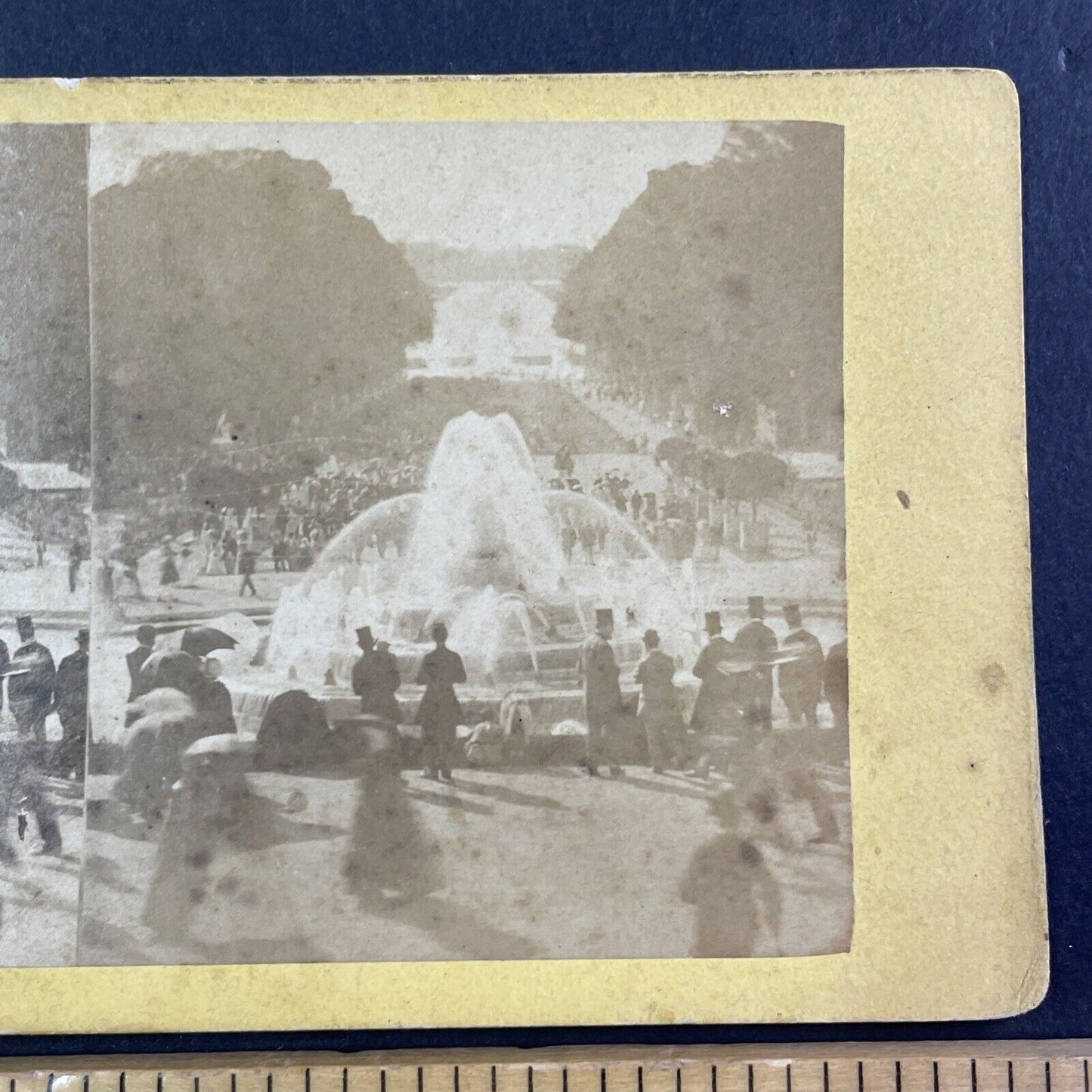 Versailles Latona Water Fountain Paris France Stereoview Antique c1860 X3824