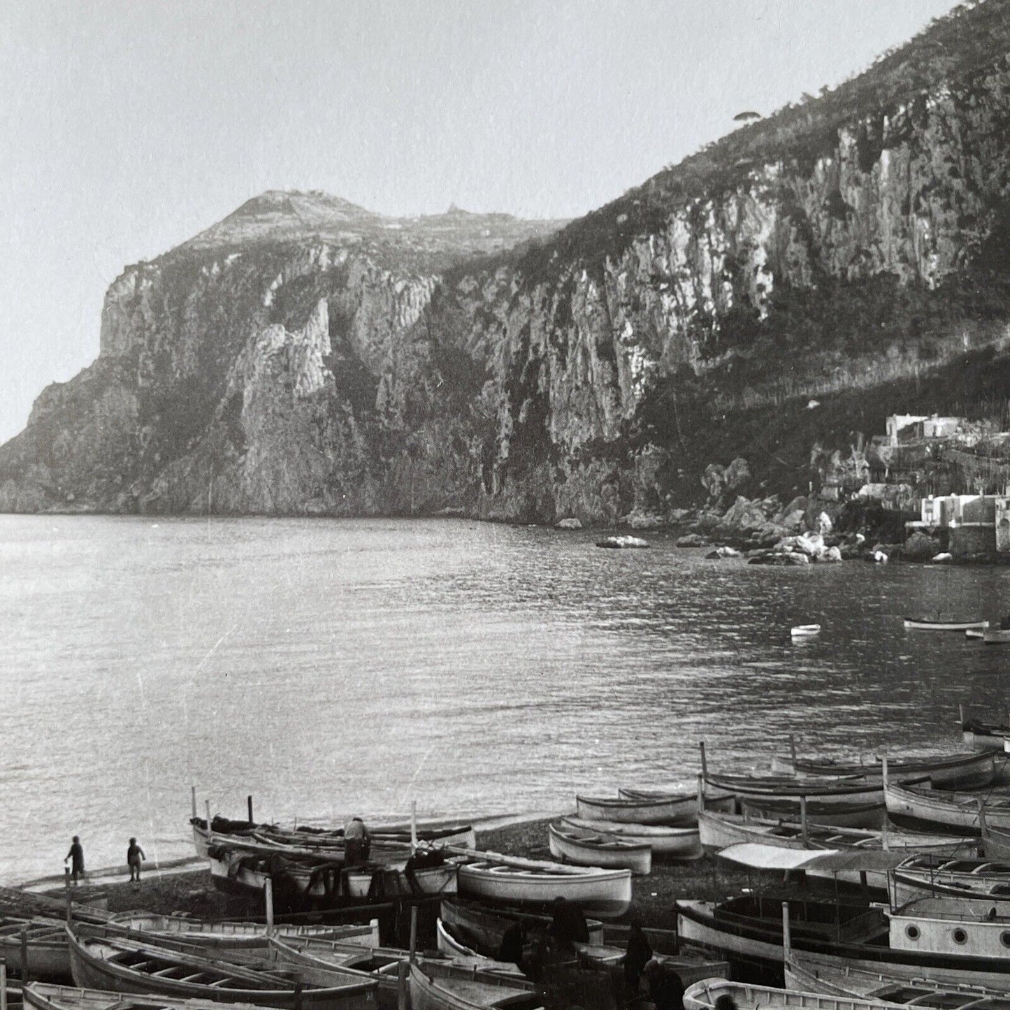 Antique 1925 Marina Piccola Capri Italy OOAK Stereoview Photo Card P3254