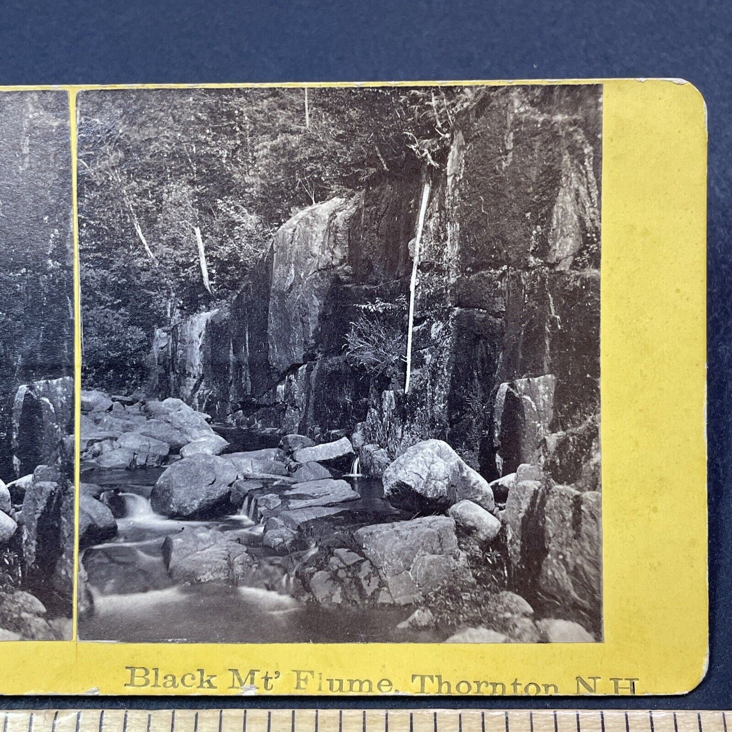 Antique 1870s Black Mountain Thornton New Hampshire Stereoview Photo Card V1944