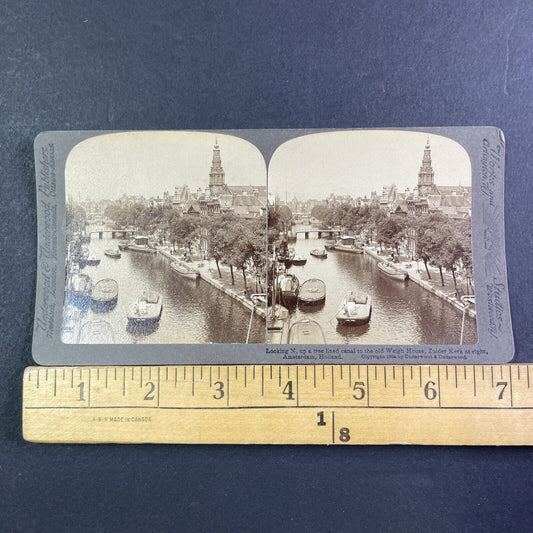 Amsterdam Holland The Netherlands Downtown Stereoview Antique c1904 X3512