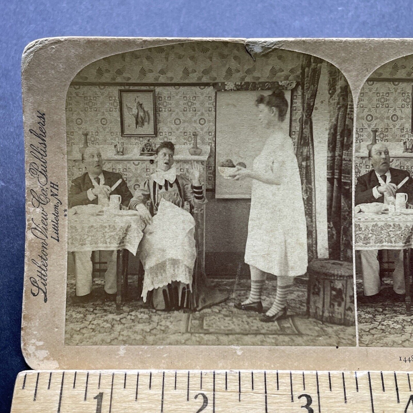 Antique 1891 Rutland Barrington As Baker In Pickwick Stereoview Photo Card P2419