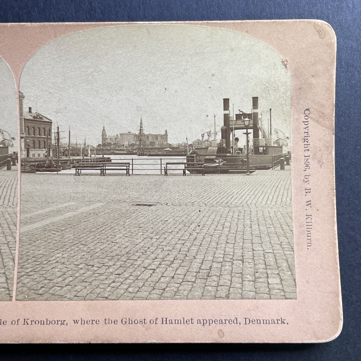 Antique 1896 Kronborg Castle Helsingor Denmark Stereoview Photo Card P1586