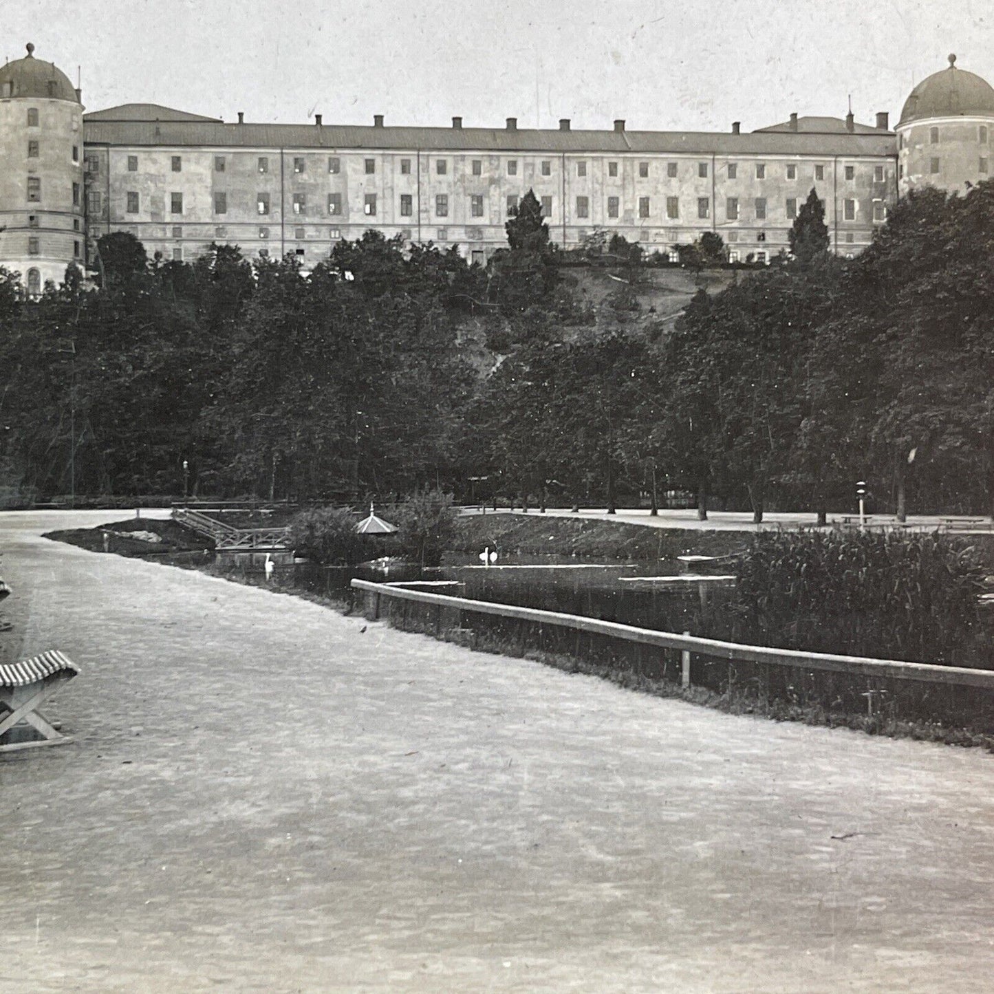 Swedish Castle in Uppsala Sweden Stereoview C.L. Wasson Antique c1902 Y2208