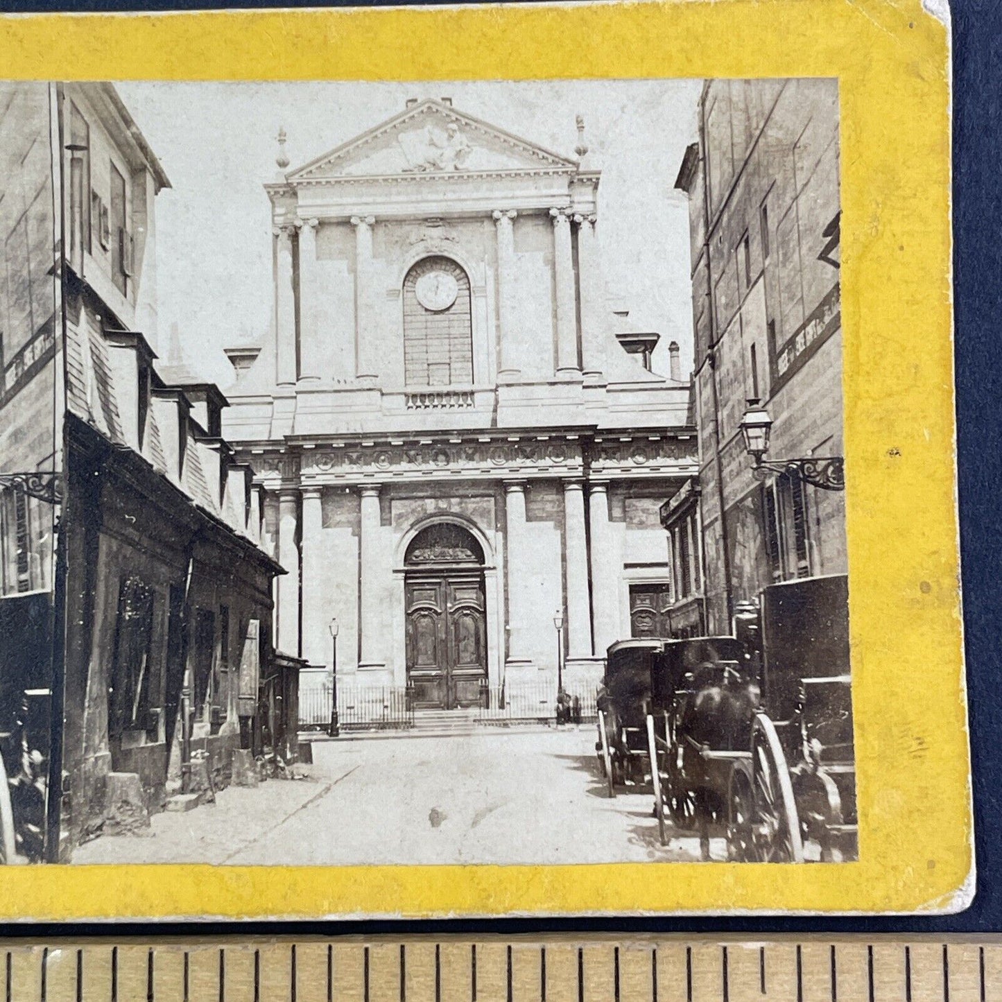 St. Thomas' Church Paris France Stereoview Photo Antique c1870 X3270