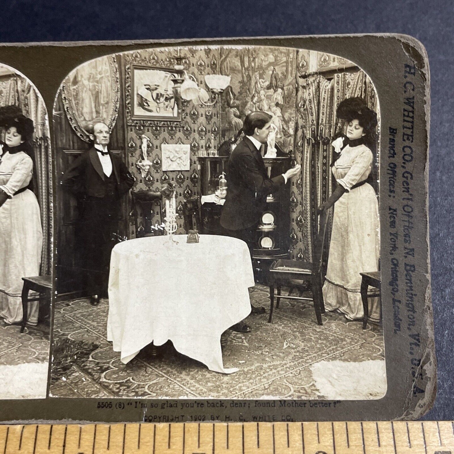 Antique 1902 Beautiful Victorian Woman Coy Smile Stereoview Photo Card P4743