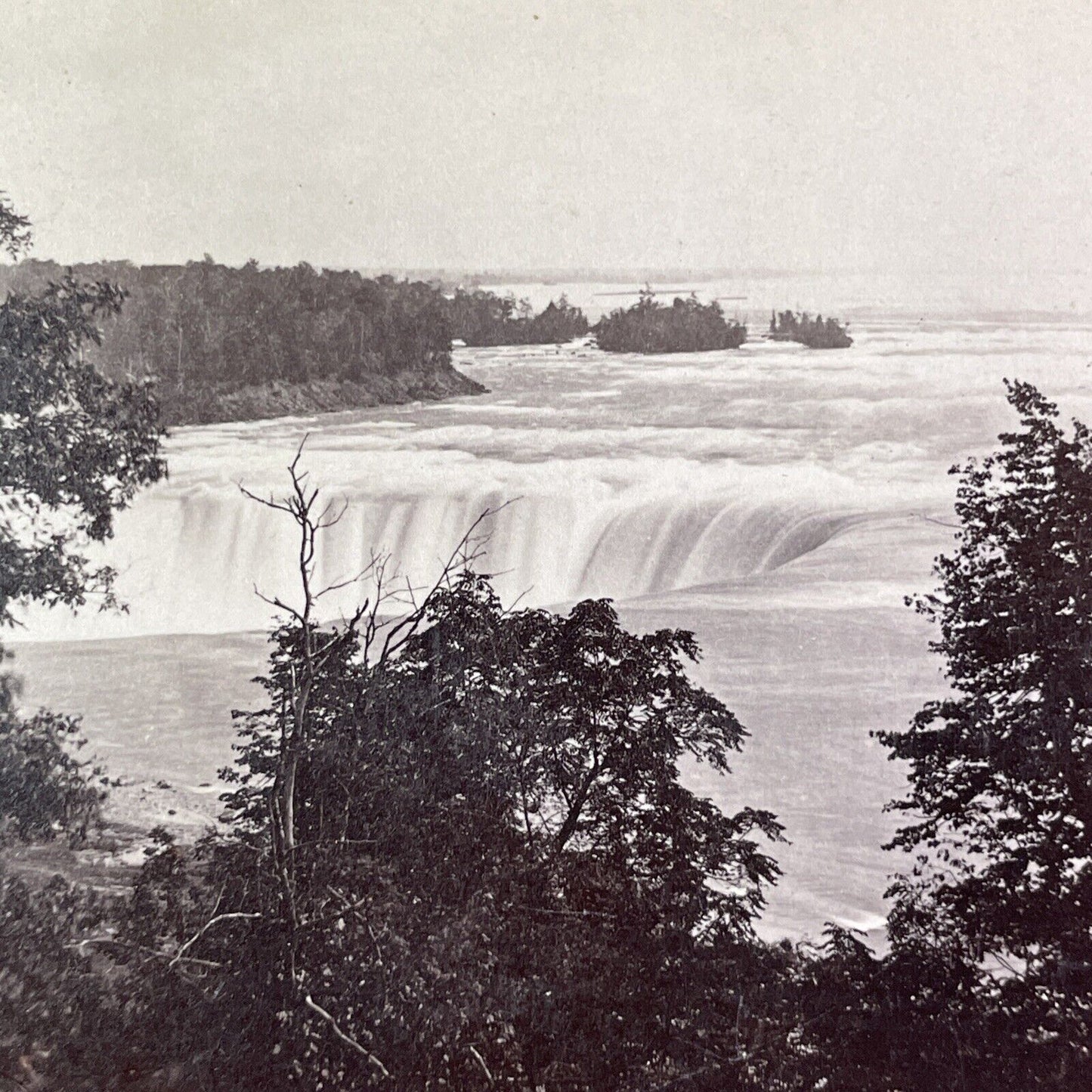 The Sister Islands Niagara Falls Stereoview Charles Bierstadt c1870s Y2237