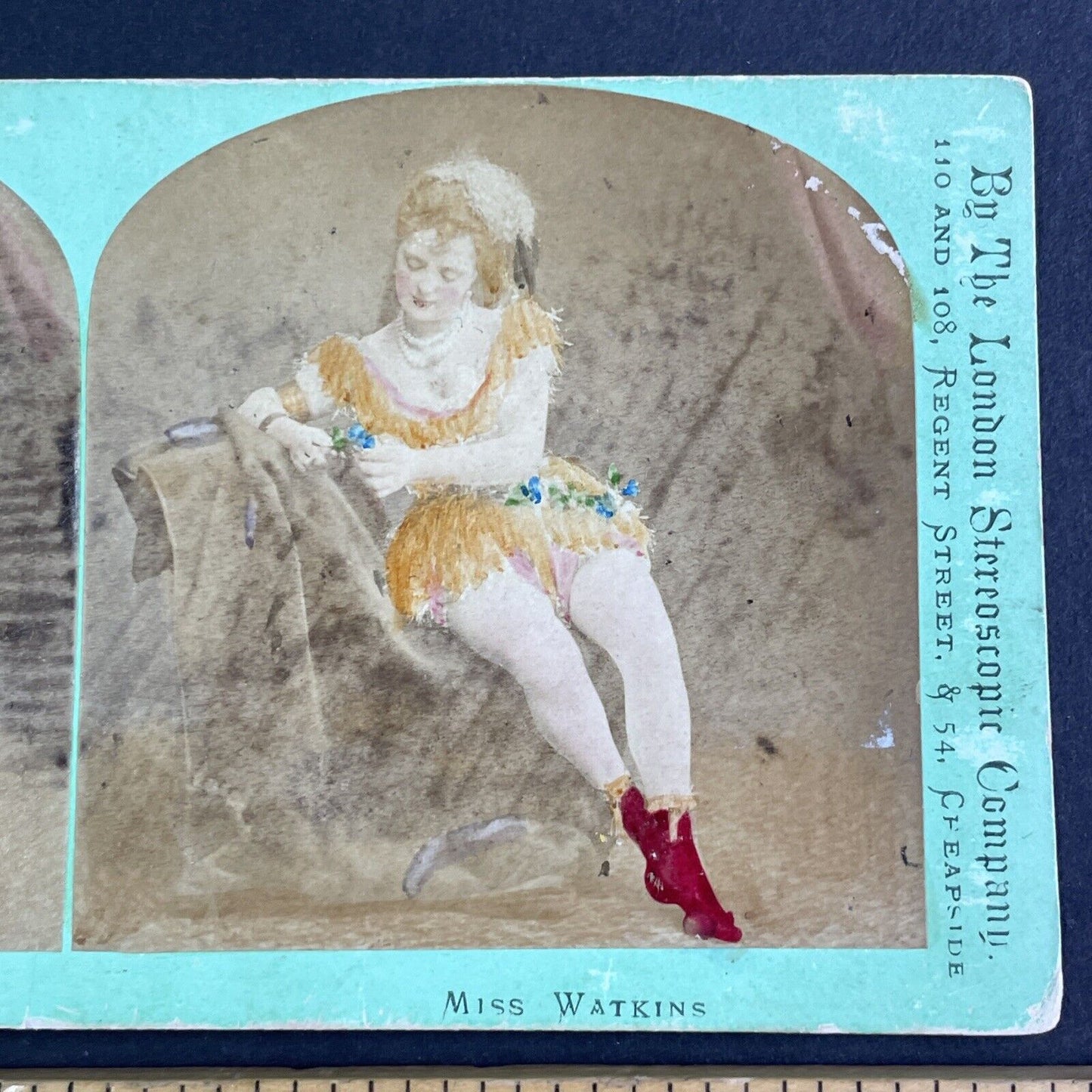 Actress Rosina Shaw Watkins Wife Of Harry Watkins Stereoview Antique c1870 X3584