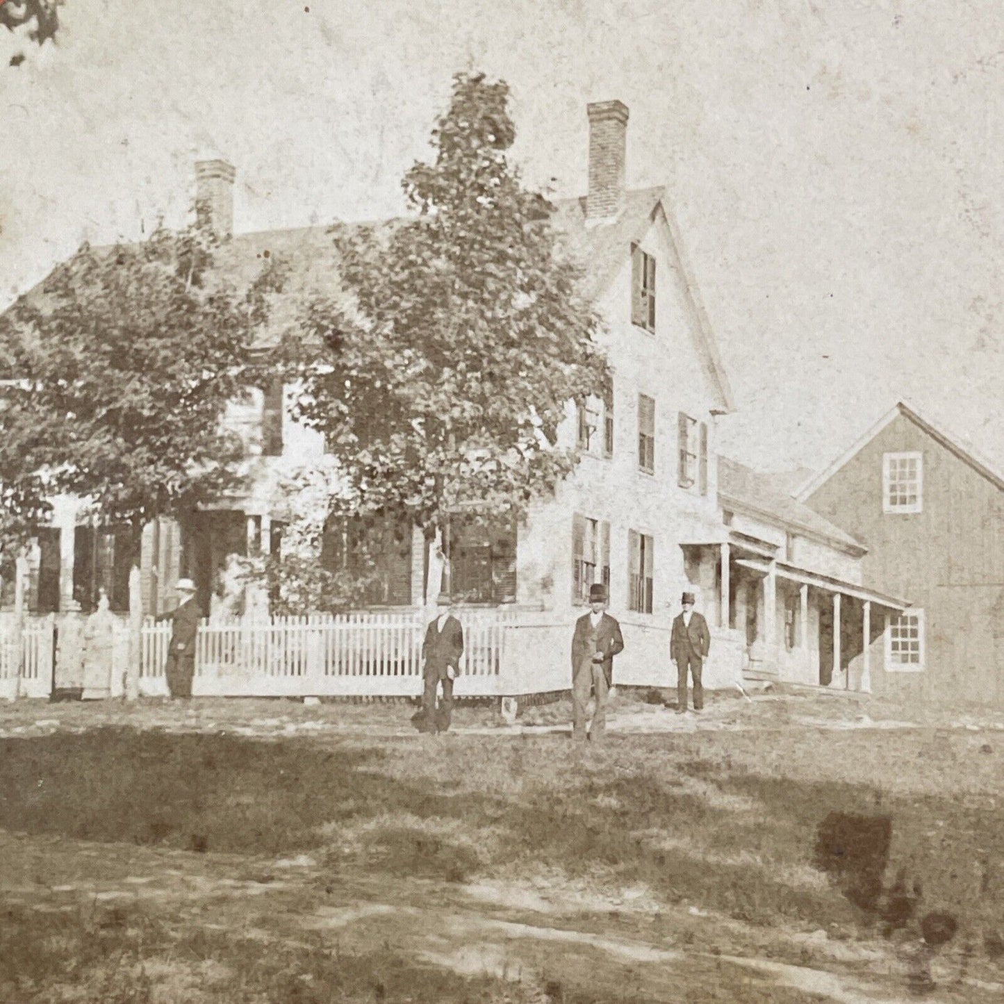 James Pious Burnap House Marlow New Hampshire Stereoview c1878 Y854