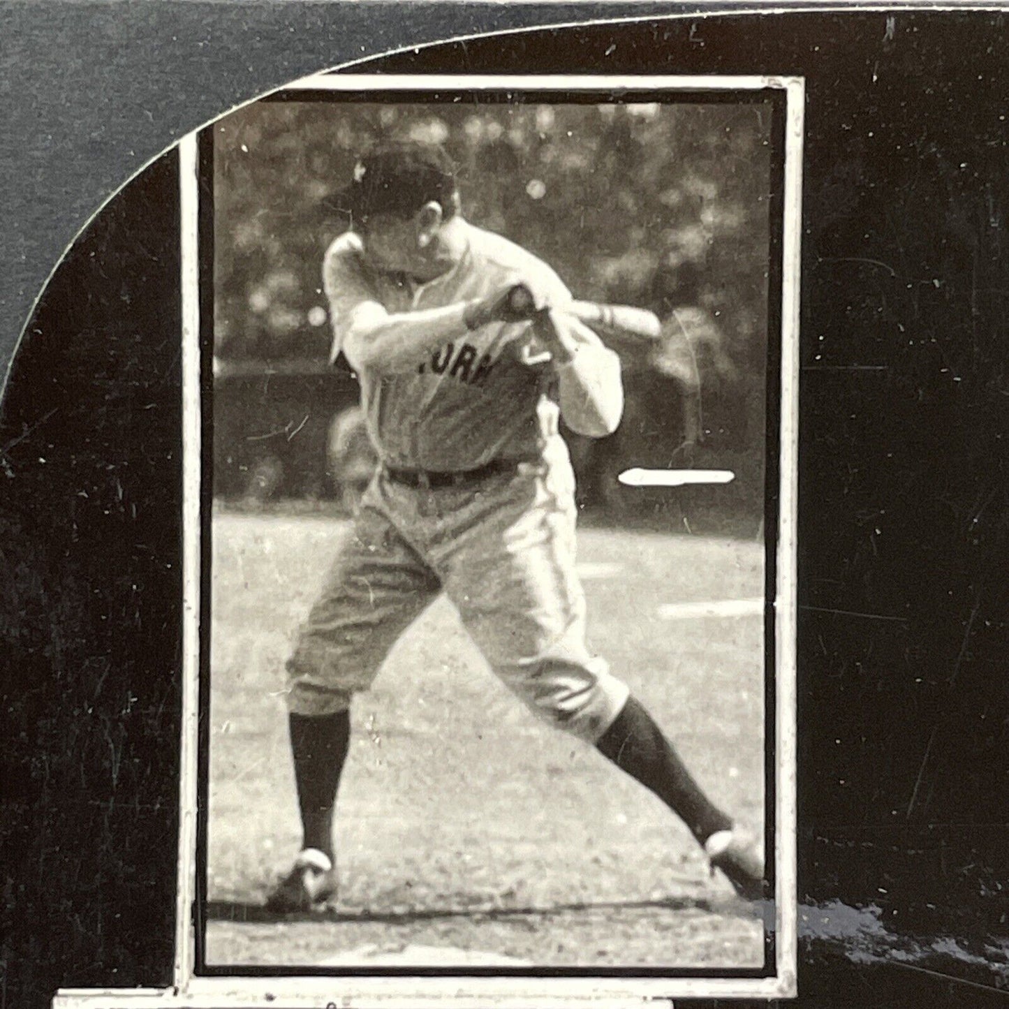 Babe Ruth New York Yankees ORIGINAL Stereoview Sports Card Antique c1930 X3808