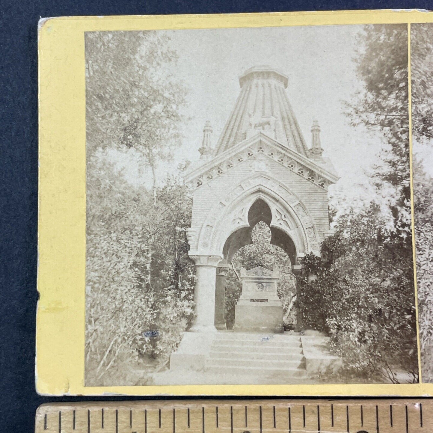 Villa Durazzo-Pallavicini Tomb Grave Stereoview Genoa Italy Antique c1872 X1350