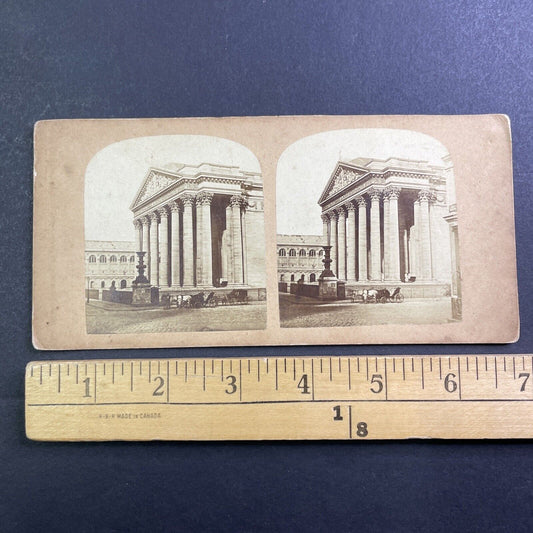 The Pantheon Paris France Stereoview Early View Antique c1855 X4056