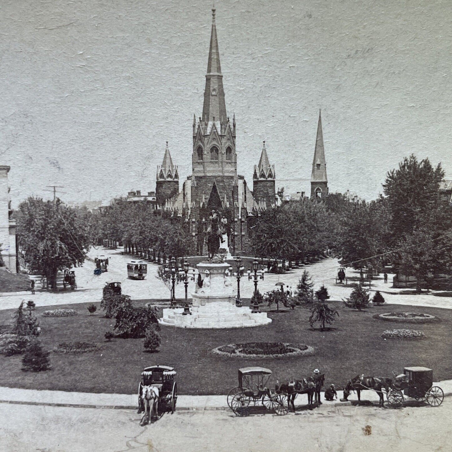 Antique 1870s Luther Place Memorial Church Washington Stereoview Photo Card 2489