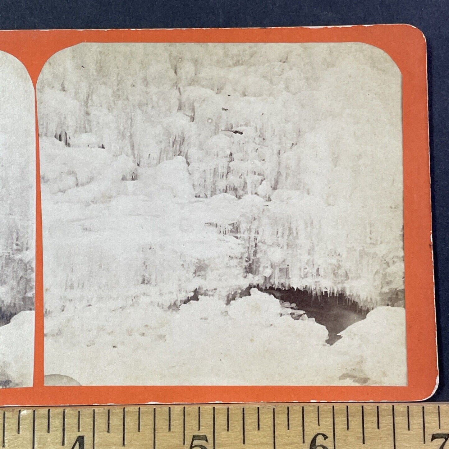 Squamscott River Frozen Exeter NH Stereoview Photo Card Hobbs Antique c1868 X844