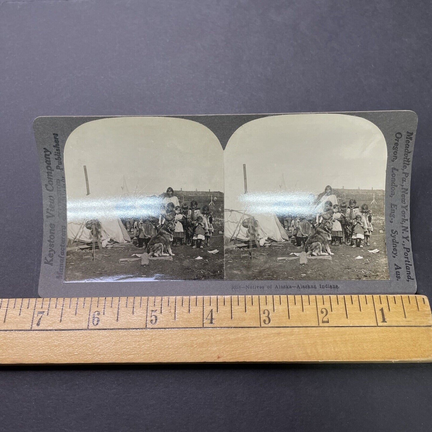 Antique 1900 Eskimo Inuit Near Skagway Alaska Stereoview Photo Card P2334