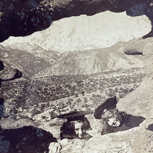 Antique 1901 Pikes Peak Garden Of Gods Colorado Stereoview Photo Card P4962