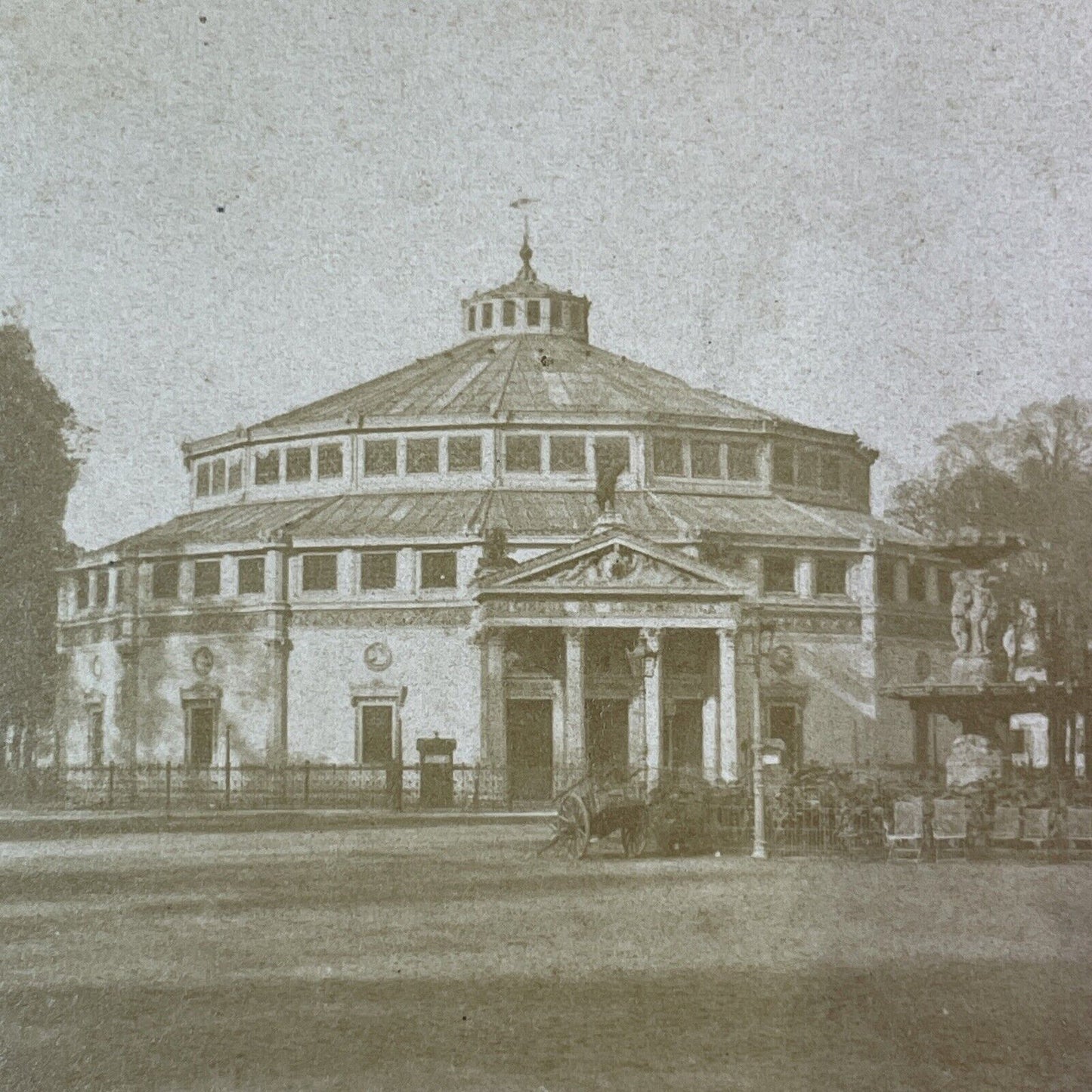 Cirque D'Ete Summer Circus Building Stereoview Paris Salt Photo c1860 Y974