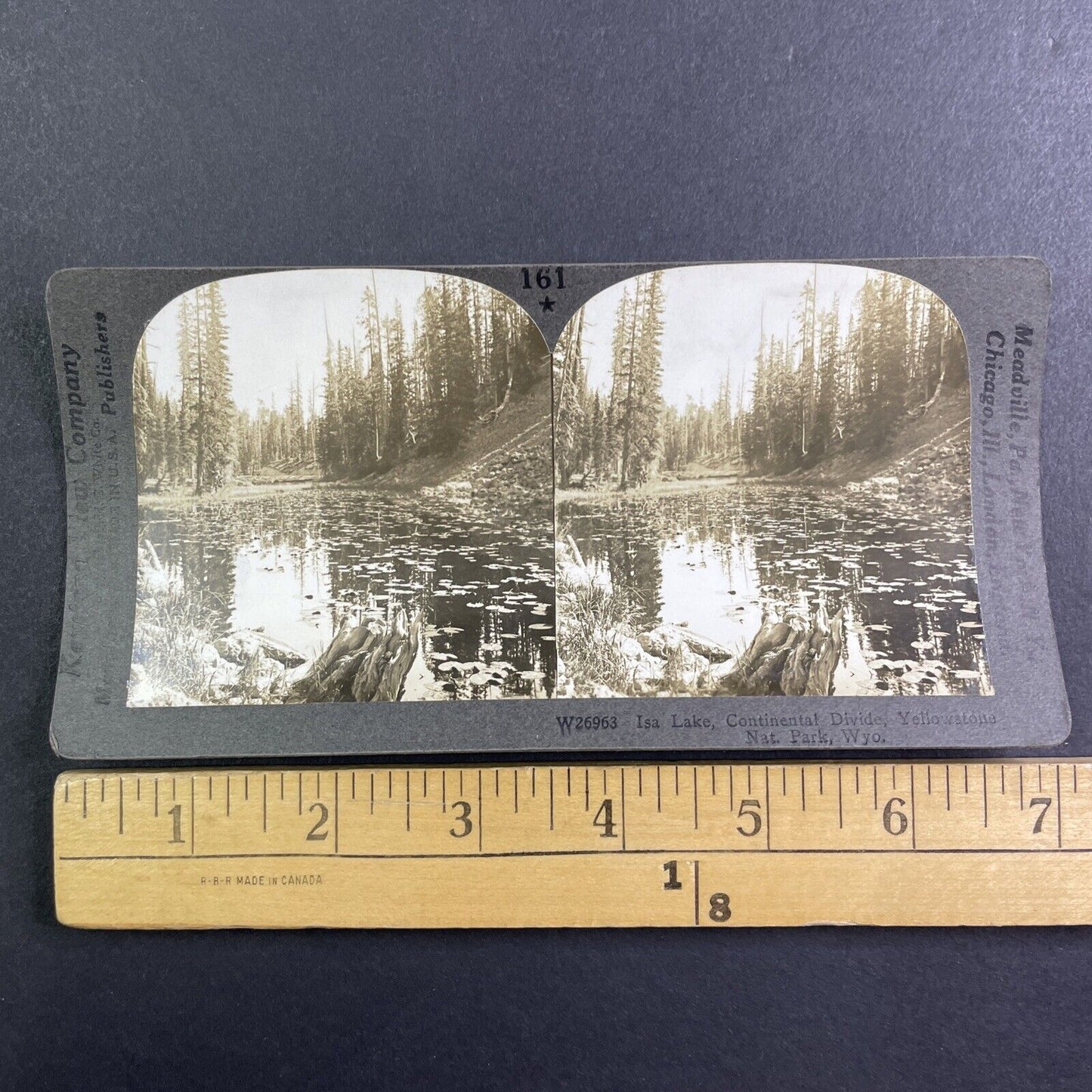 Isa Lake Yellowstone Park Wyoming Stereoview Antique c1910s Y1183