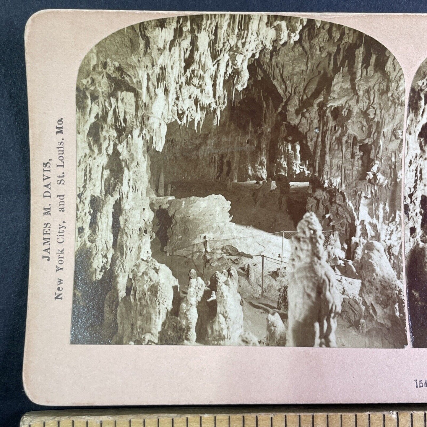 Jenolan Caves Australia Stereoview James M. Davis Antique c1903 Y1149